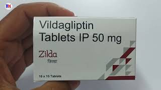 Zilda Tablet  Vildagliptin Tablet 50mg  Zilda Tablet Uses Benefits Dosage Review in Hindi [upl. by Marb]