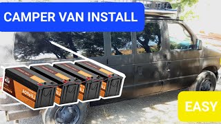 MASSIVE 800AH Camper Van BATTERY BANK [upl. by Dihaz]