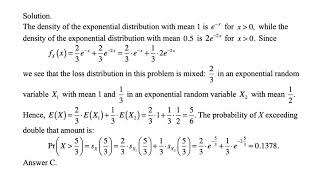 Exam P exercise for September 21 2019 [upl. by Aynodal]