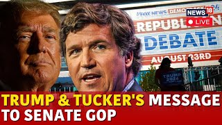 LIVE  Trump Latest News  Trump Tucker Carlson Interview  Tucker Carlson Interviews Trump  N18G [upl. by Aikyt]