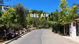 4K Bel Air  Bel Air Rd Nimes Rd East Gate Real Estate Los Angeles Mansions ASMR [upl. by Carver628]