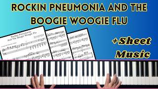 Rockin Pneumonia And The Boogie Woogie Flu  Blues Piano Solo Tutorial Lesson with Sheet Music [upl. by Lynelle]