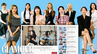 TWICE Watches Fan Covers on YouTube  Glamour [upl. by Pavlov724]