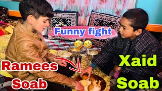 Funny fight  Xaid vs ramees mahmaan tee khandar Umer Qureshi [upl. by Cressy]