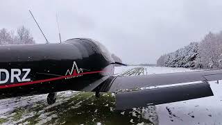 Skyleader 600  winter flying snowy runway [upl. by Asir]