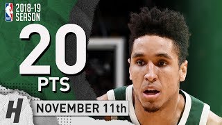 Malcolm Brogdon Full Highlights Bucks vs Nuggets 20181111  20 Pts 5 Ast 6 Rebounds [upl. by Peggir286]