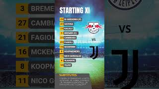 FORMAZIONE JUVENTUS INIZIAMO COSÌ 🤍🖤 LIPSIA VS JUVENTUS thiagomotta [upl. by Alair]