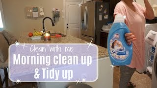 CLEAN WITH ME 2017 Morning time clean up and tidy up motivation [upl. by Adiuqal]