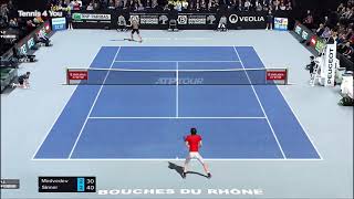 Daniil Medvedev vs Jannik Sinner ATP Marseille 2021 highlights [upl. by Llerad58]