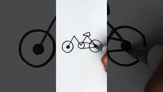 Draw M to a bicycle bike step by step creative easy drawing for kids kids easydrawing stepbystep [upl. by Einna652]