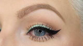 Mint Liner amp Dewy Skin  Spring Makeup Talkthru [upl. by Nixon827]