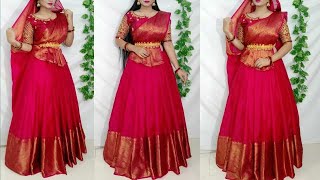 Convert your Saree into LehngaSaree draping new styles to look more elegant Saundaryaa [upl. by Polard]