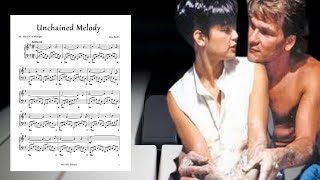 Unchained Melody Piano Sheet Music  Piano Tutorial  Musescore [upl. by Ecinhoj]