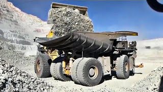 Letourneau L1850 Wheel Loader Loading Komatsu 830E Truck [upl. by Noryk880]