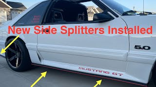 Installing Maker’s Garage Side Splitters on My 1987 Foxbody Mustang [upl. by Assilav385]