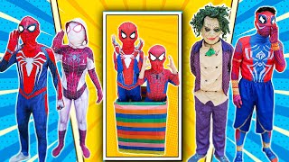 JOKER breaks into Spidermans house  KID SPIDER MAN defeats BAD GUYS  Action Movie Compilation [upl. by Wat]