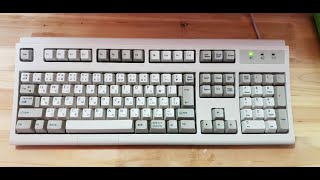 유니콤프 버클링 키보드 모델  m 타이핑  unicomp Buckling keyboard typing model m [upl. by Danieu766]