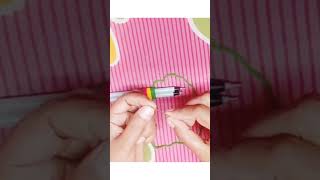 Hand Embroidery Amazing Trick  Easy Woolen Flower Making Ideas with Pencil  DIY Wool Flowes Design [upl. by Johm]