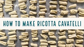 How to Make Ricotta Cavatelli  Cara Di Falco  Caras Cucina [upl. by Annawat]