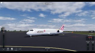 Project Flight  Boeing 717 Volotea  Full flight Menorca  Gran Canaria  Roblox [upl. by Ajat]