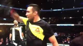 Fabricio Werdum kicks Travis Brownes coach Edmond Tarverdyan in the Chest after fight [upl. by Netsirc]