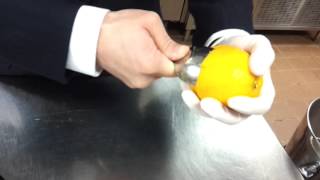 Peel orange with a spoon  peel to keep [upl. by Anialahs]