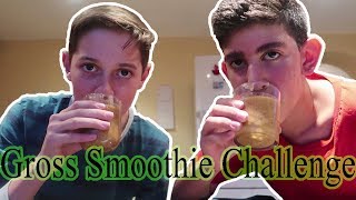 GROSS SMOOTHIE CHALLENGE Part 2 Kids Vs Food Making and Drinking the Smoothie [upl. by Adoc576]