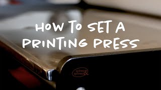 Setting an etching press to print intaglio or relief [upl. by Romona]