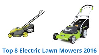 8 Best Electric Lawn Mowers 2016 [upl. by Middendorf]