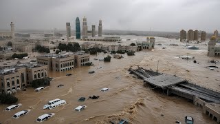 Now Mecca Saudi Arabia is paralyzed The rushing waters sweep away cars and property [upl. by Stempien197]