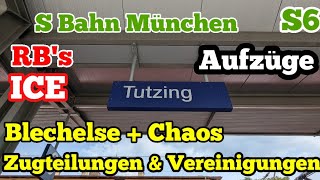 Tutzing mit S Bahn München RBs der Werdenfelsbahn Zugteilungen amp Vereinigungen ICE Blechelse [upl. by Nibas886]