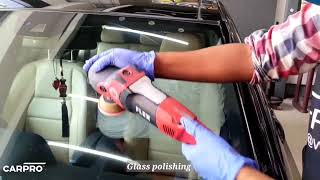 Glass Polishing  with CarPro Ceriglass by Ultimate Detailerz pioneers in premium detailing [upl. by Nitnerb]