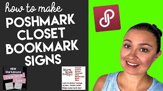 How to Create a Poshmark Closet Bookmark Sign  Over App Pic Collage amp Typorama for Poshmark Signs [upl. by Vaughn]