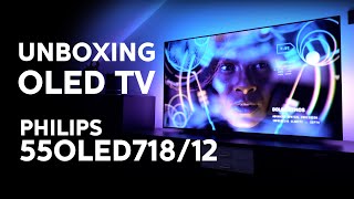 Unboxing Philips 55OLED718 PL [upl. by Birch]