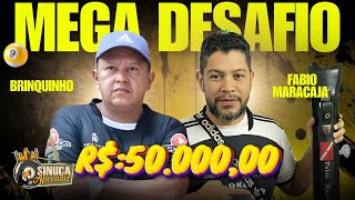 BRINQUINHO🆚️ FABIO MARACAJA 50 MIL AOVIVO 28111sinucaaprendizdulokoaovivo [upl. by Ieluuk]