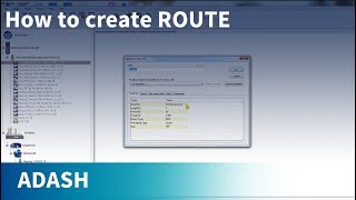 Adash DDS tutorial 01  How to create route [upl. by Liahkim]