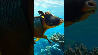 CowFish 😱 cow cowfish dogfish shorts viralvideo [upl. by Einyaj]