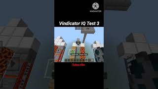 Vindicator IQ Test  part 3  minecraft shorts tiktok [upl. by Subak]