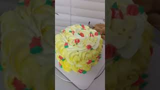 Yellow fully covered cake [upl. by Corley]