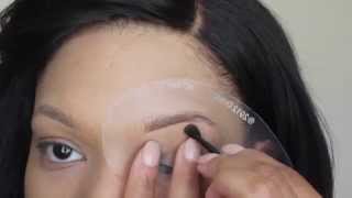 HOW TO USE BROW STENCILS super easy [upl. by Ebbarta]