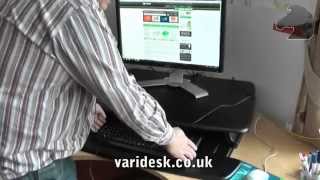 Stand or Sit at Work with Varidesk Product Review Video [upl. by Lemrahc698]