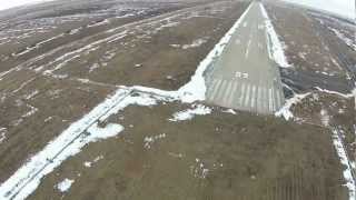 Ikarus C42 takeoff and landing with 17 knots crosswind [upl. by Loutitia]