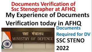 Documents Verification। My Experience of Documents Verification in AFHQ। Documents required for DV [upl. by Drofdeb]