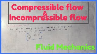 Compressible amp Incompressible flowFluid Mechanics [upl. by Astrahan185]