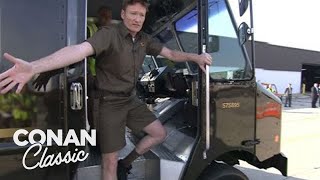 Conan Becomes A UPS Deliveryman  Late Night with Conan O’Brien [upl. by Christensen]