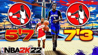 57quot and 7 FOOT PURE SLASHER BUILDS GET THE RAREST CONTACT DUNKS in NBA 2K22 [upl. by Emalia468]