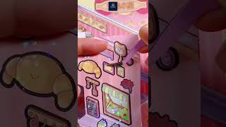 ASMR 3D DIY Scene Sticker  Creating a Cozy Pink House 🩷🏠 [upl. by Zorah]