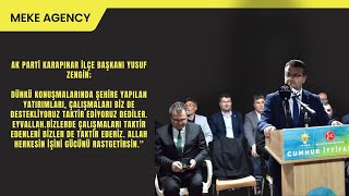 Ak Parti  31 Mart Seçimleri Çadır Toplantısı  Yusuf Zengin [upl. by Arramahs]