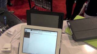 Estuche con parlante incorporado para el iPad 2 de On an Off CES 2012 [upl. by Arria]