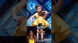 Adorable talented girl Milana cute amazing adorable talent agt americagottalent [upl. by Scibert]